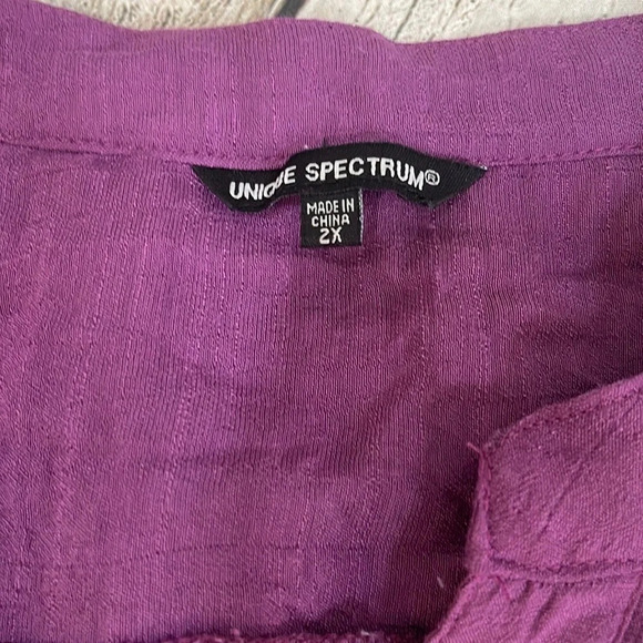 Women’s purple Unique Spectrum long tunic top 2X - Picture 4 of 6